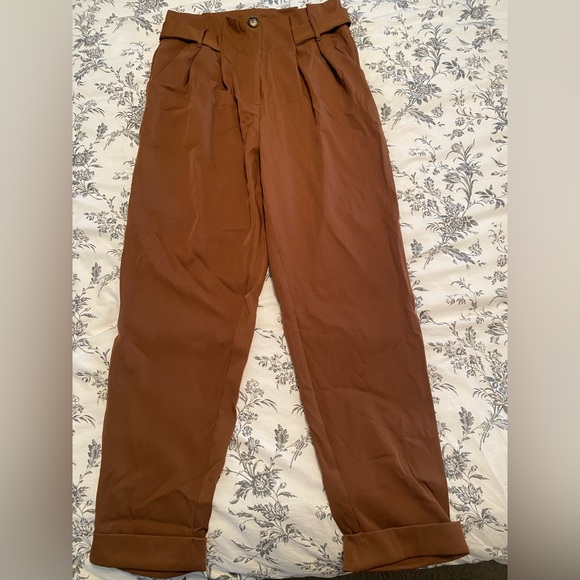 SHEIN paper bag waistband dress pants - Picture 1 of 4